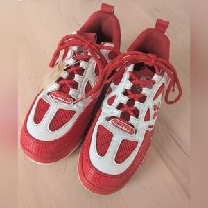 Louis Vuitton Red and White Athletic Sneakers